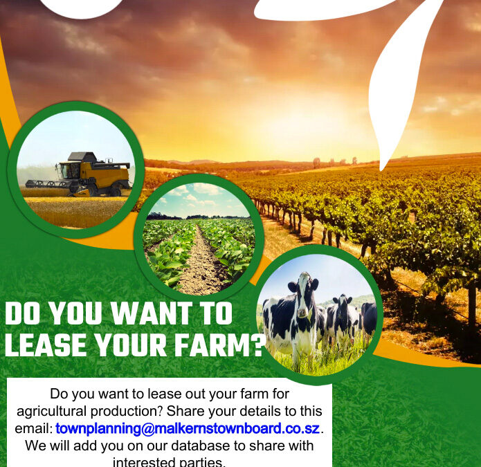 DO YOU WANT TO LEASE YOUR FARM?